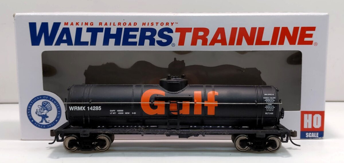 Walthers 931-1612 HO Gulf Oil Company 40' Tank Car #14285 - Ready to Run EX/Box