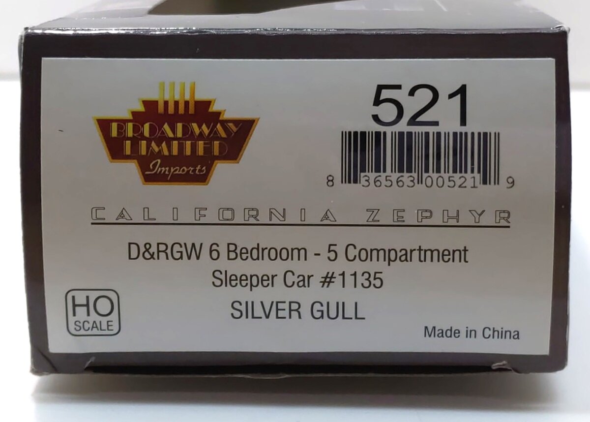 Broadway Limited 521 HO Paragon Series D&RGW 
