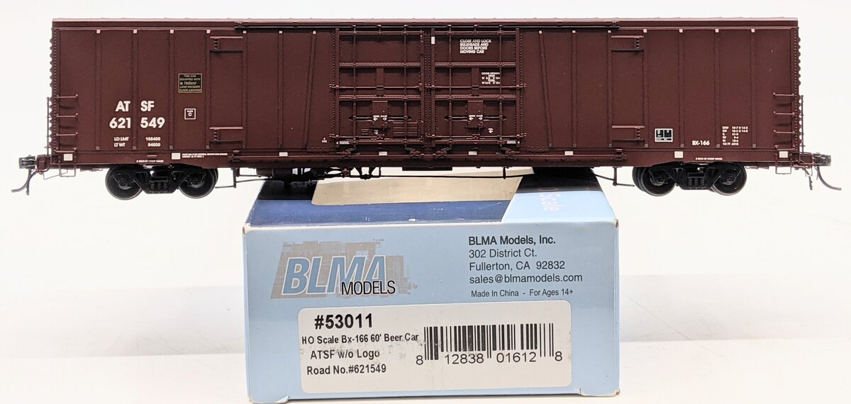 BLMA Models 53011 HO Atchison, Topeka and Santa Fe 60' DD Boxcar #621549