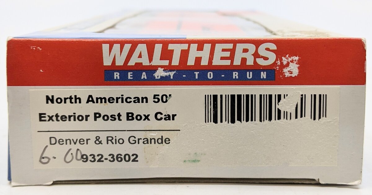 Walthers 932-3602 HO Scale D&RGW Exterior Post Box Car #50638 LN/Box