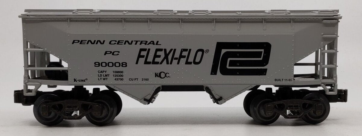 K-Line K90008 O Gauge Penn Central Flex-Flo 2-Bay Hopper LN/Box