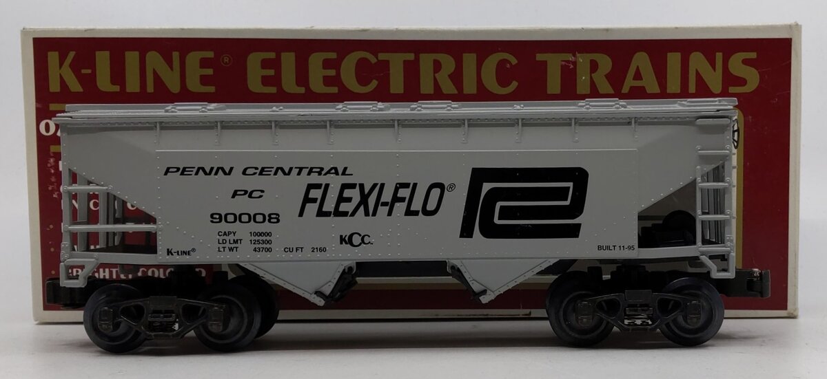 K-Line K90008 O Gauge Penn Central Flex-Flo 2-Bay Hopper LN/Box