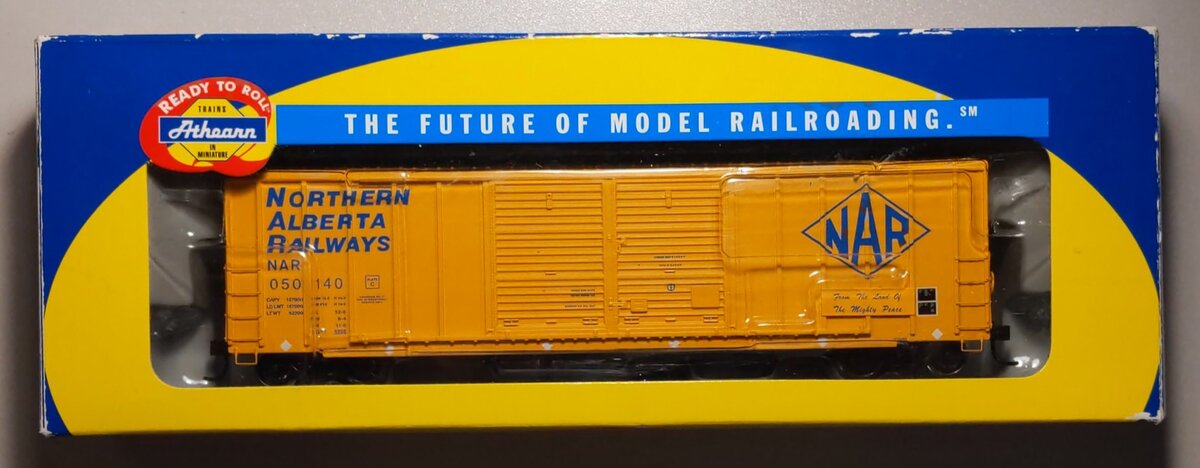 Athearn 92974 HO Scale NAR 50' FMC Centered Double Door Boxcar #050140 LN/Box