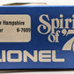 Lionel 6-7609 O Gauge State of New Hampshire Boxcar #7609 LN/Box