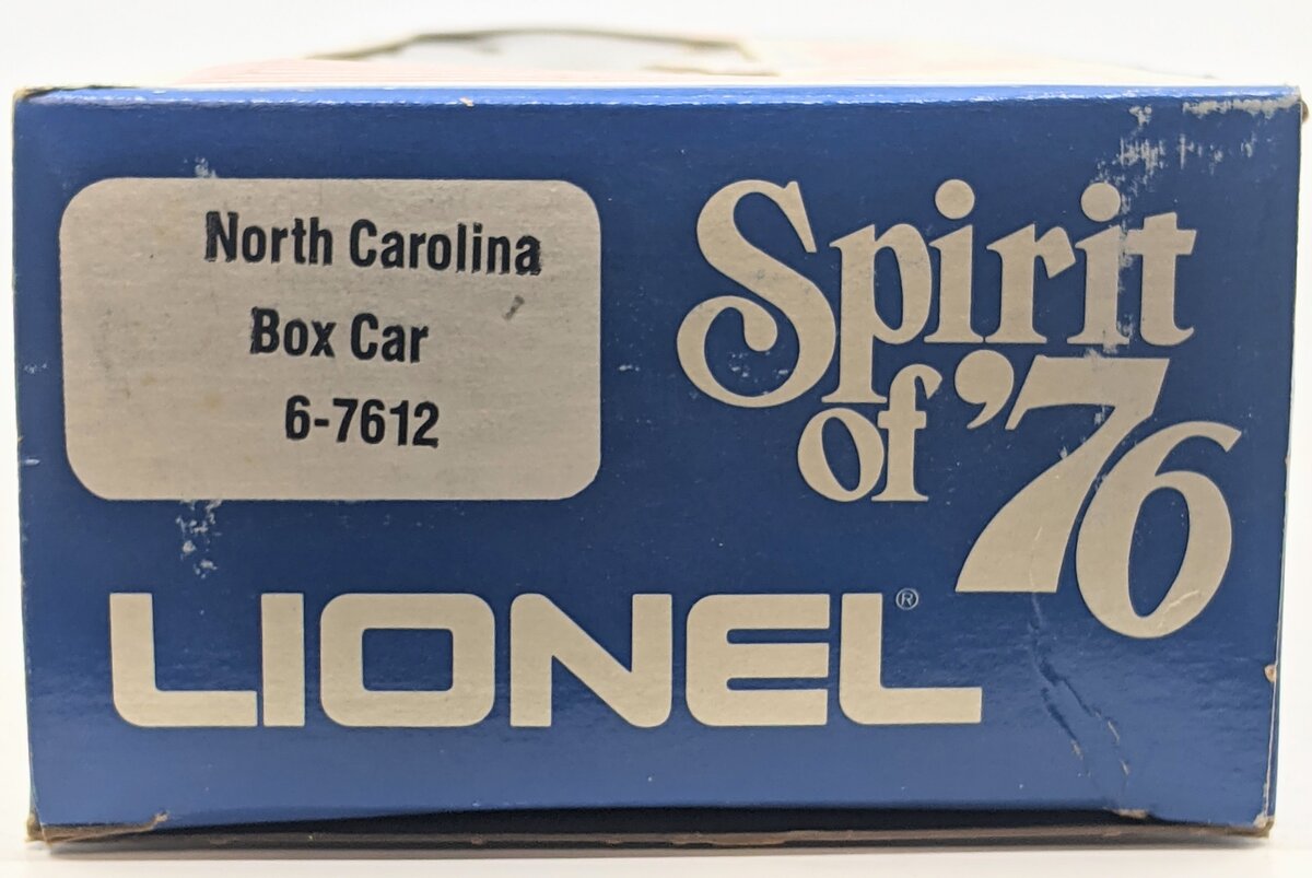 Lionel 6-7612 O Gauge State of North Carolina Boxcar #7612 LN/Box