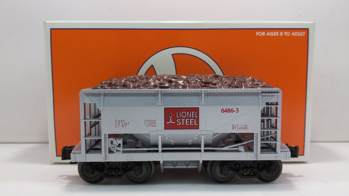 Lionel 6-51502 O Gauge 6486-3 Lionel Steel Die-cast Ore Car LN/Box