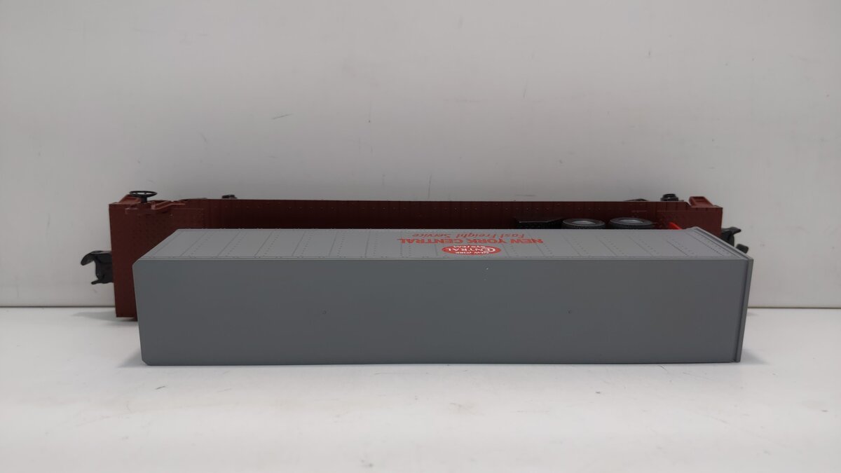 MTH 30-7014D O Gauge New York Central Flat Car w/Trailer #506098 EX/Box