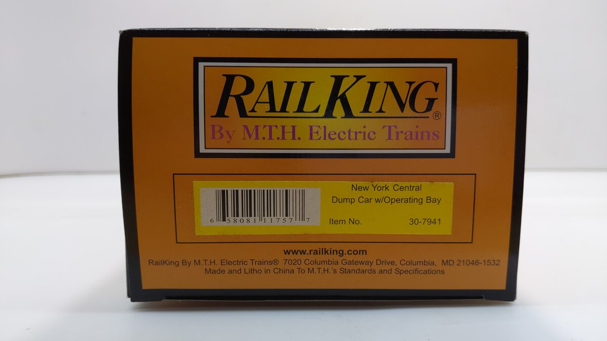 MTH 30-7941 O Gauge New York Central Dump Car #X29225 w/Operating Bay LN/Box