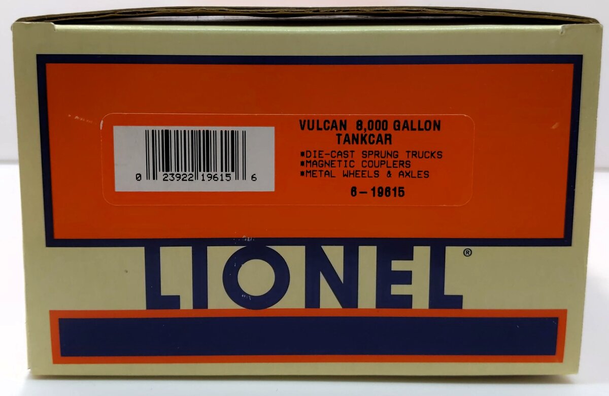 Lionel 6-19615 O Gauge Vulcan 8,000 Gallon Tank Car #1015 LN/Box