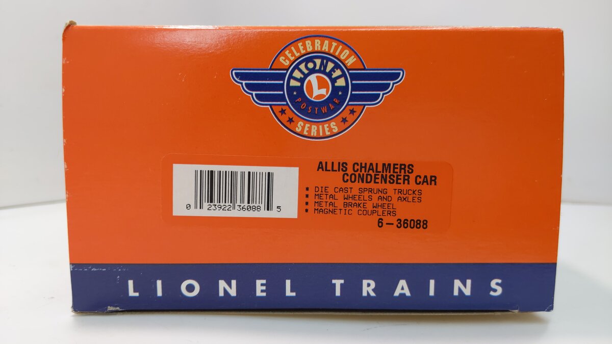 Lionel 6-36088 O Gauge PWC Allis Chalmers Condenser Car #6519 LN/Box