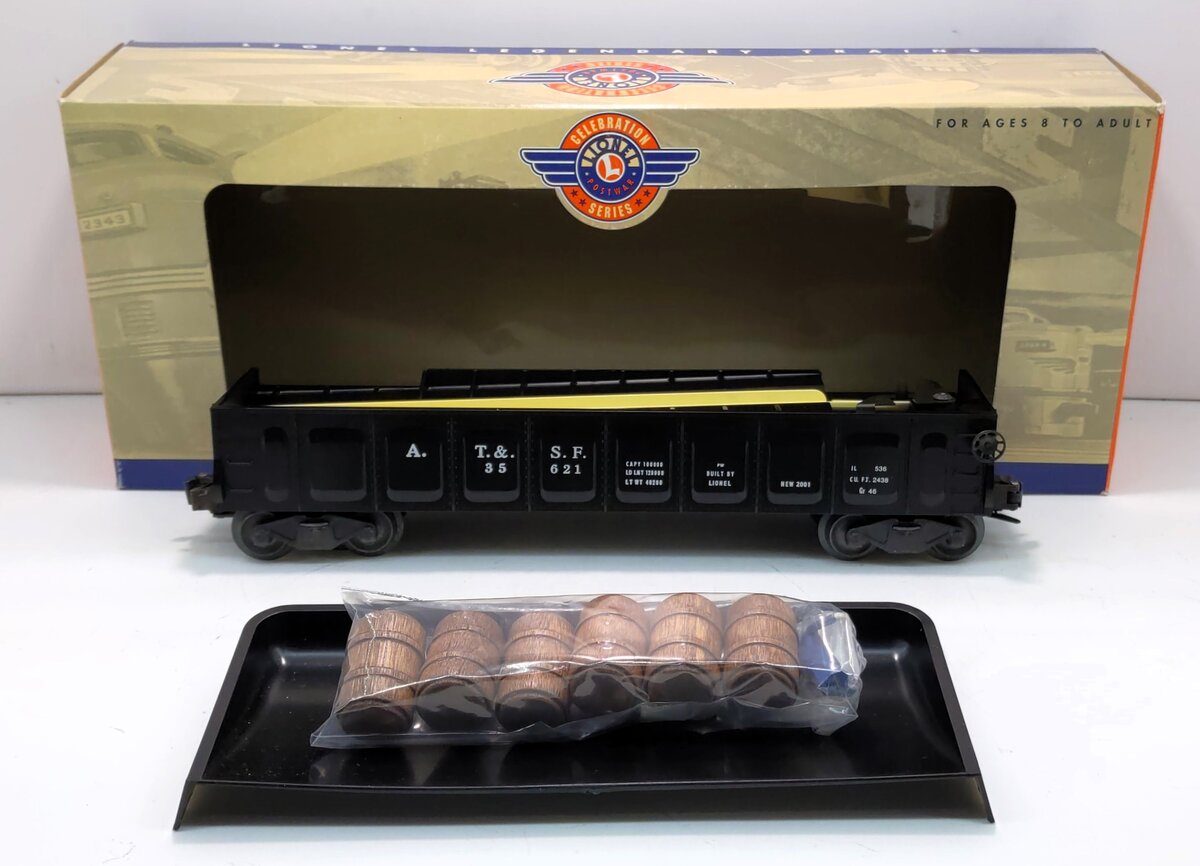 Lionel 6-26757 PWC 35621 O Gauge AT&SF Operating Barrel Car EX/Box