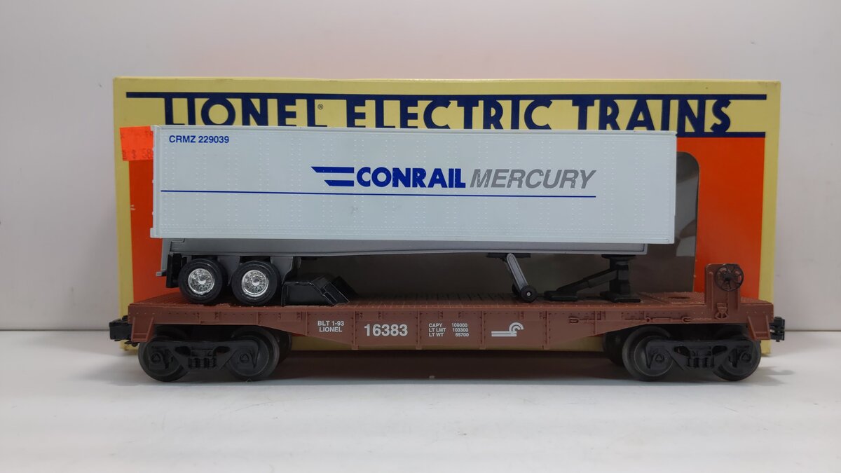Lionel 6-16383 O Gauge Conrail Flatcar w/Trailer LN/Box