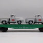 Lionel 6-17551 O Gauge New York Central Flatcar w/Two Pickup Trucks LN/Box