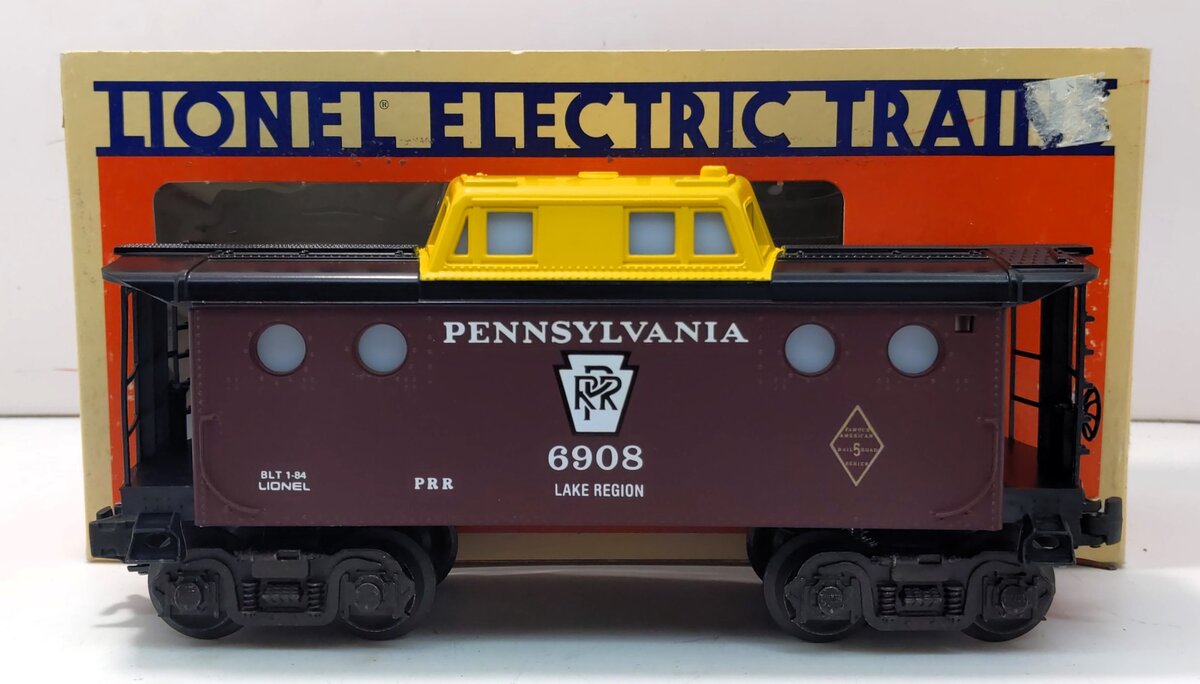 Lionel 6-6908 O Gauge Pennsylvania Illuminated Porthole Caboose EX/Box