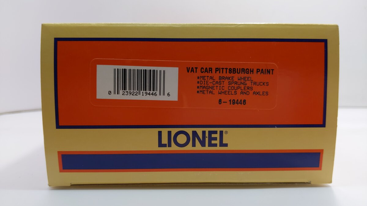 Lionel 6-19446 O Gauge Pittsburgh Paint Vat Car NIB