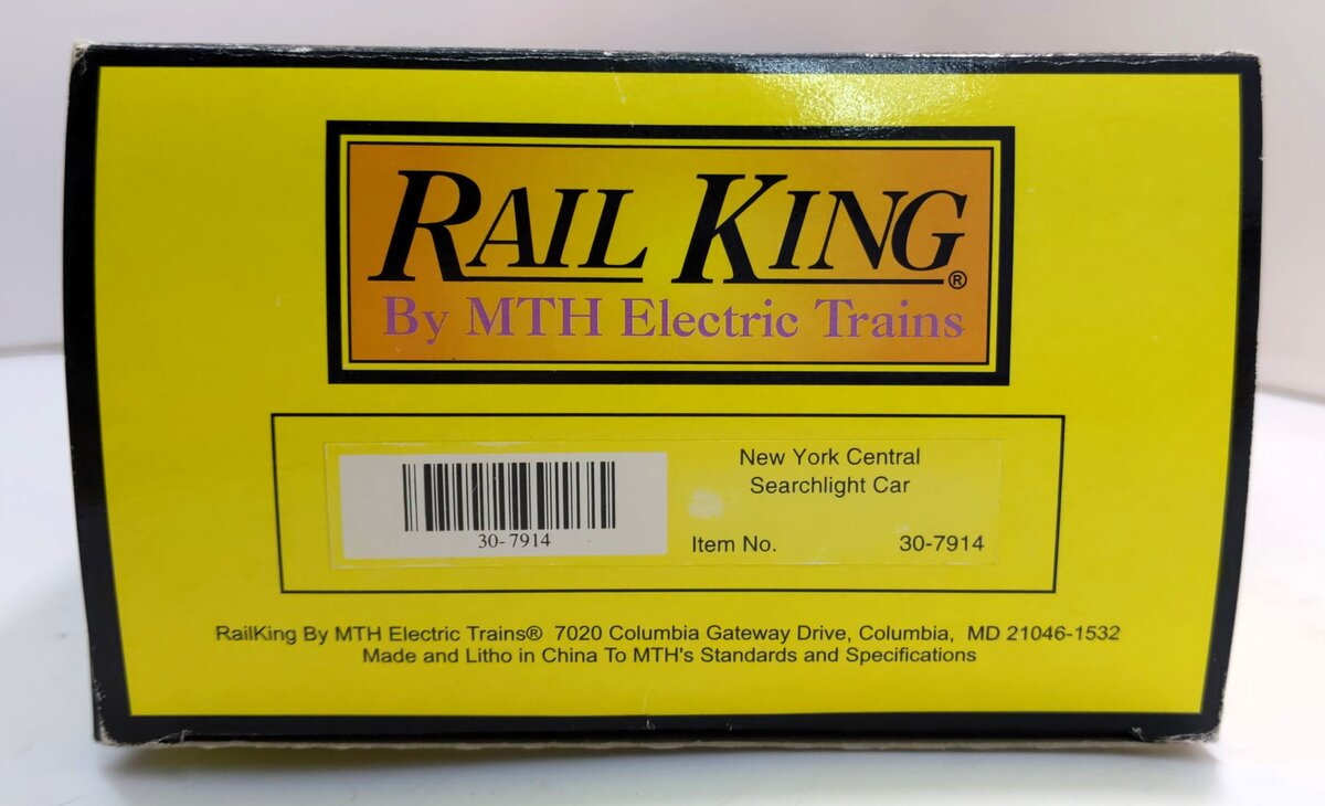 MTH 30-7914 O Gauge New York Central Searchlight Car #498996 NIB