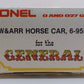 Lionel 6-9553 O Gauge Western & Atlantic Horse Car LN/Box