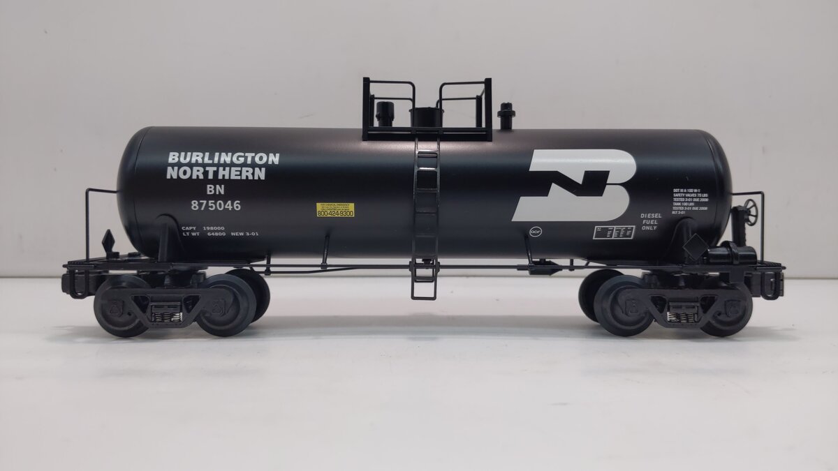 K-Line K-90014 Semi-Scale Burlington Northern Unibody Single Dome Tank #875046 LN/Box