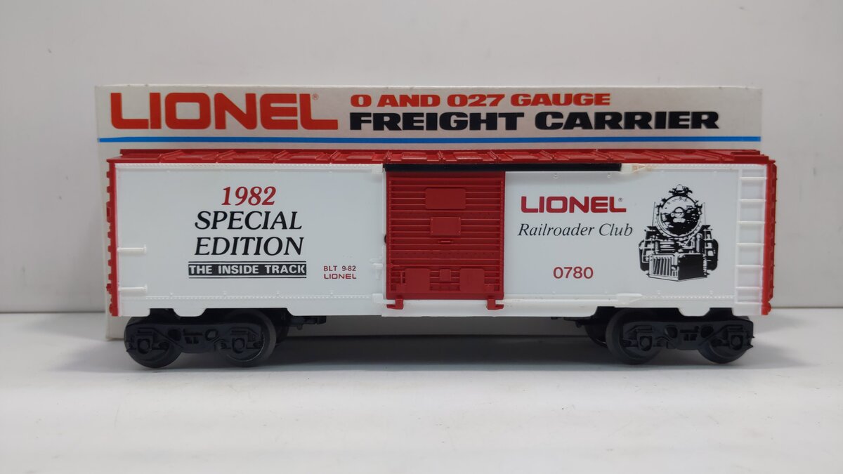 Lionel 6-0780 O Gauge LRRC 1982 Railroader Club Boxcar LN/Box