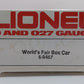 Lionel 6-9467 O Gauge Worlds Fair Car Boxcar EX/Box