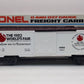 Lionel 6-9467 O Gauge Worlds Fair Car Boxcar EX/Box