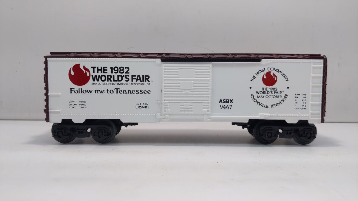 Lionel 6-9467 O Gauge Worlds Fair Car Boxcar EX/Box