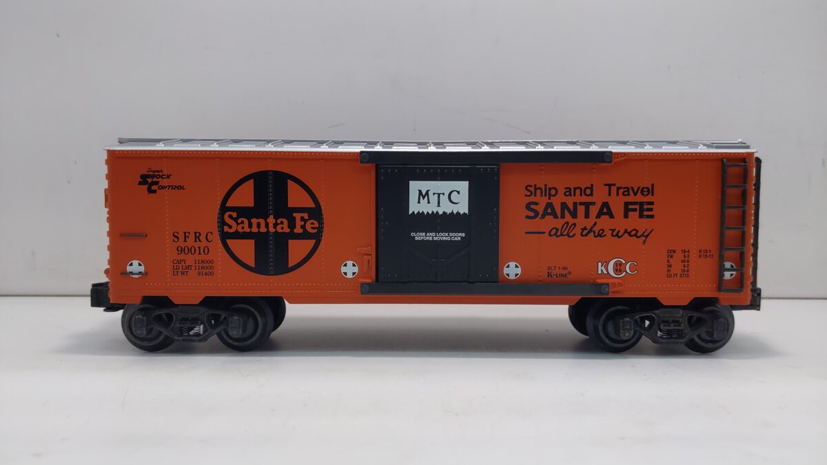 K-Line K-90010 O Gauge Santa Fe KCC 1996 Steel-Sided Reefer Car LN/Box