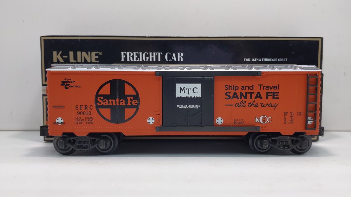 K-Line K-90010 O Gauge Santa Fe KCC 1996 Steel-Sided Reefer Car LN/Box