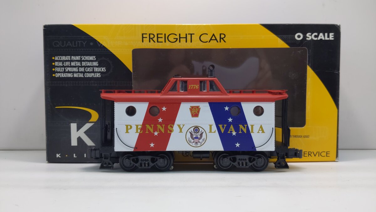 K-Line K615-1902 O Gauge PRR Patriotic N5C Smoking Caboose LN/Box