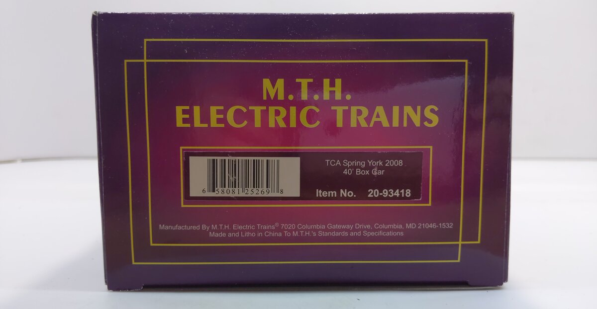 MTH 20-93418 TCA Spring York 2008 40' Boxcar LN/Box