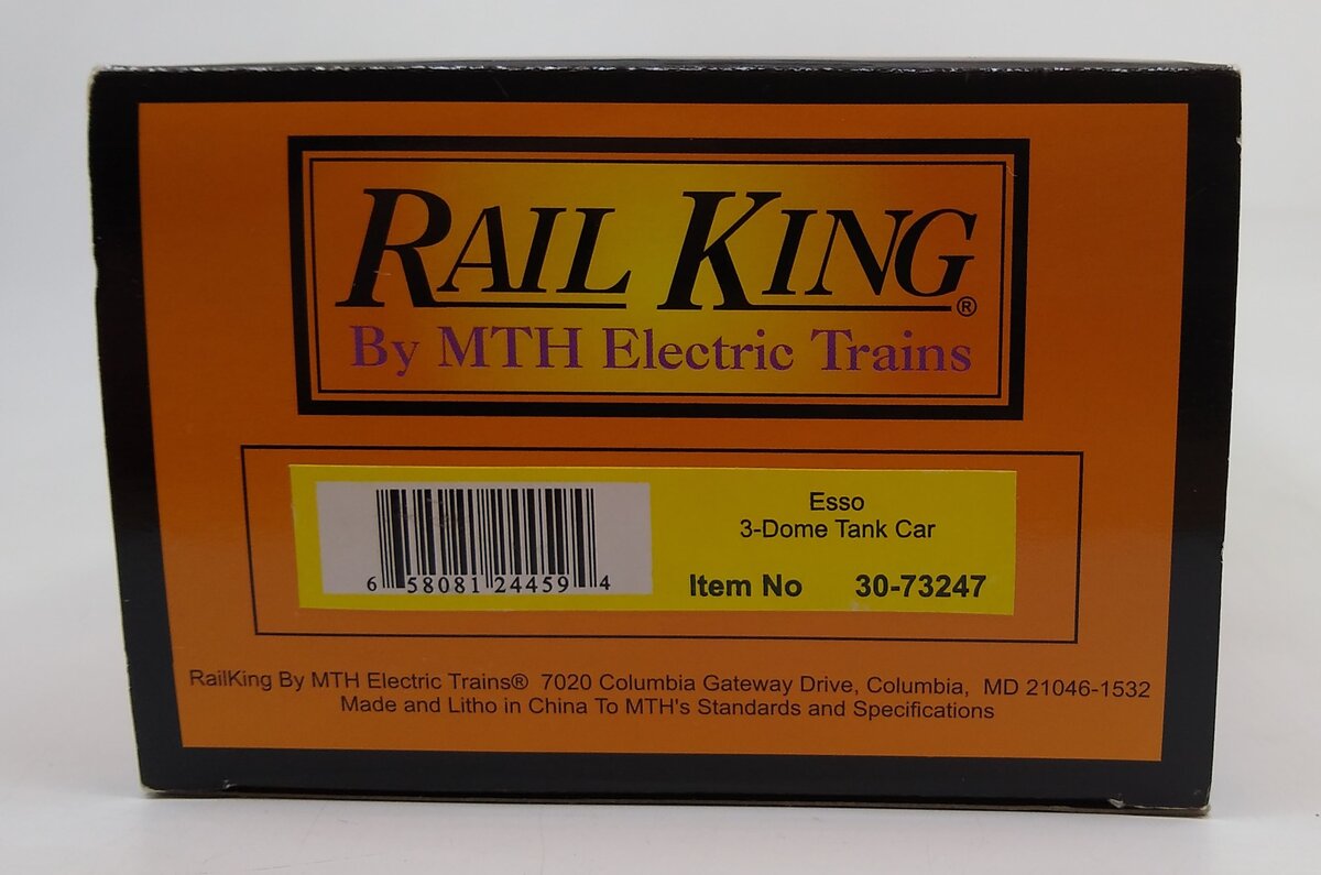 MTH 30-73247 O Gauge Esso 3-Dome Tank Car #29082 LN/Box