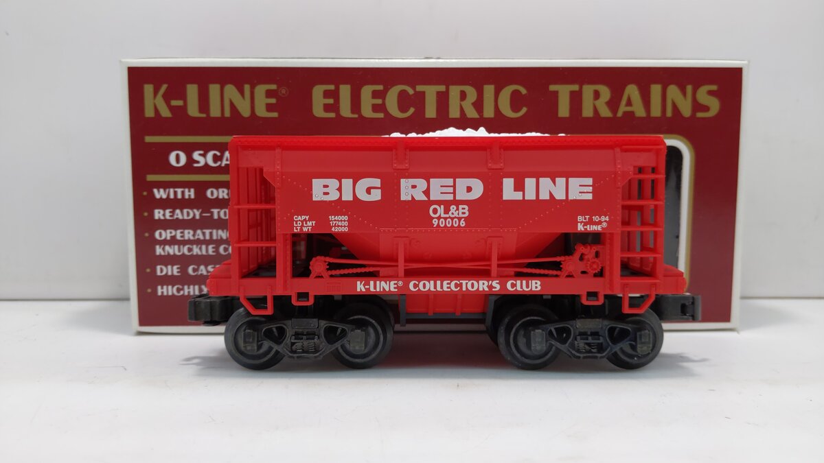 K-Line K90006 O Gauge K-Line Collectors Club 1994 Big Red Line Ore Car LN/Box