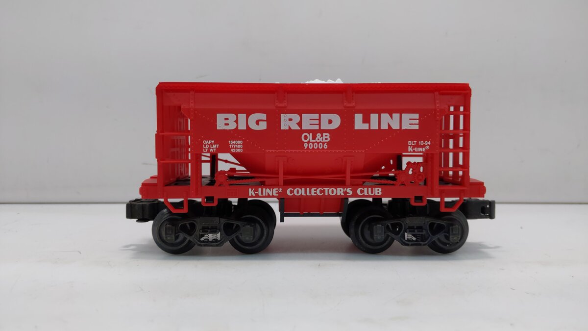 K-Line K90006 O Gauge K-Line Collectors Club 1994 Big Red Line Ore Car LN/Box