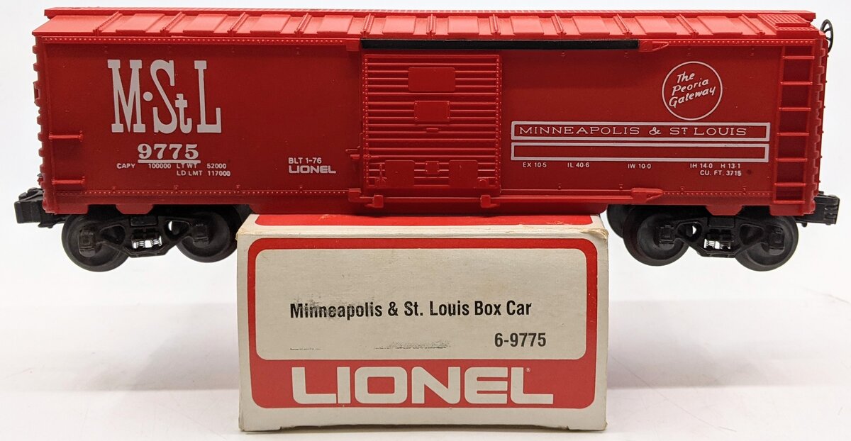 Lionel 6-9775 O Gauge Minneapolis & St. Louis Boxcar LN/Box