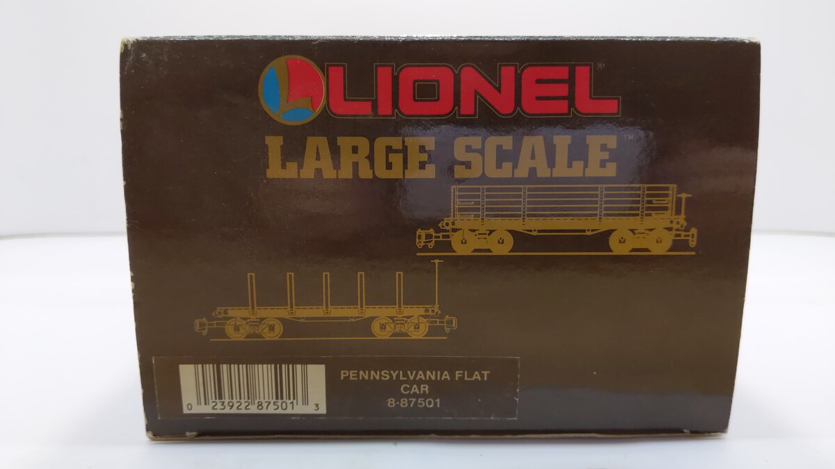Lionel 8-87501 G Scale Pennsylvania RR Flatcar NIB