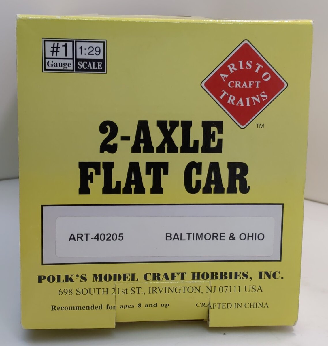 Aristo-Craft 40205 G Scale Baltimore and Ohio 20' 2-Axle Flatcar #X3813