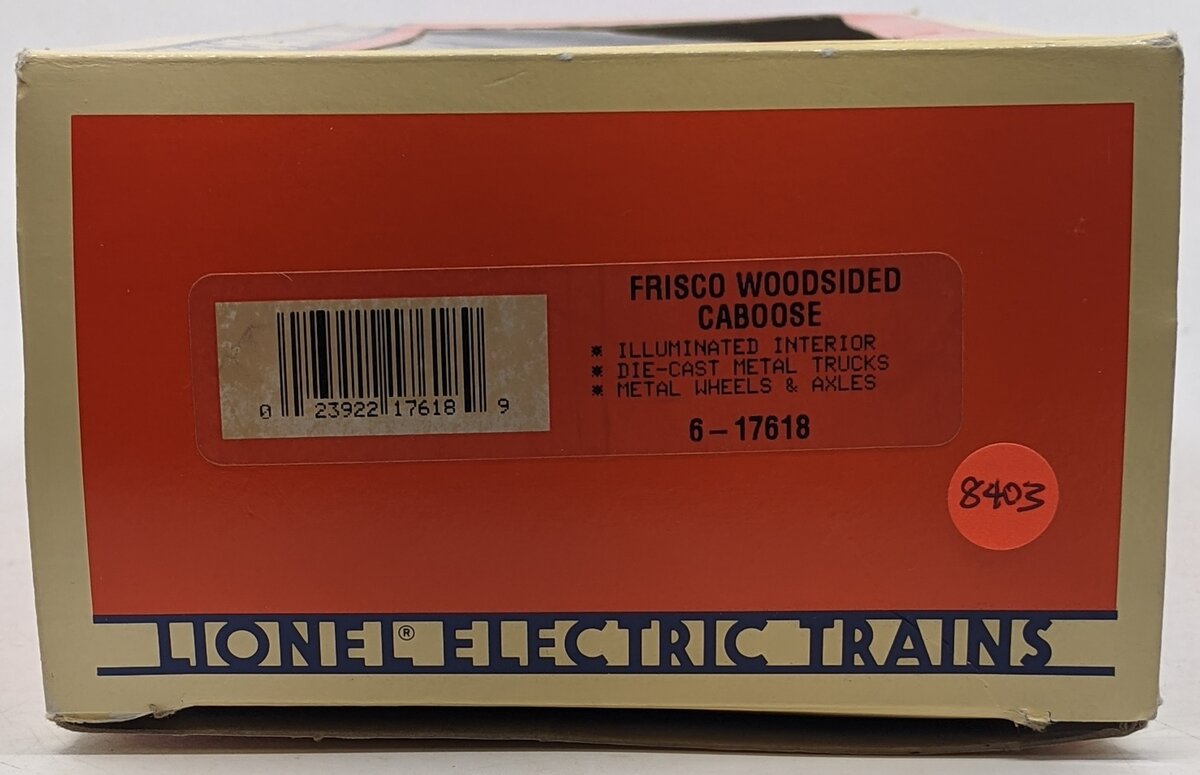 Lionel 6-17618 O Gauge Frisco Woodsided Illuminated Caboose #17618 LN/Box