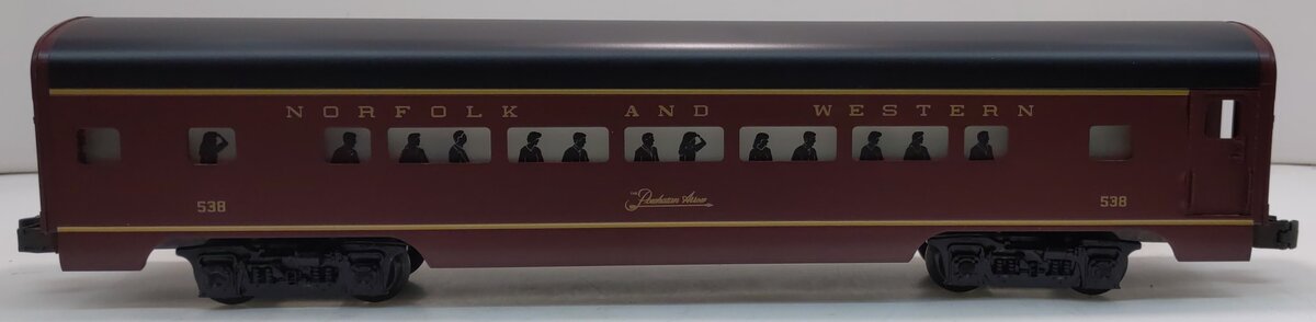 Lionel 6-19142 O Gauge Norfolk & Western Aluminum Passenger Car #538 LN/Box
