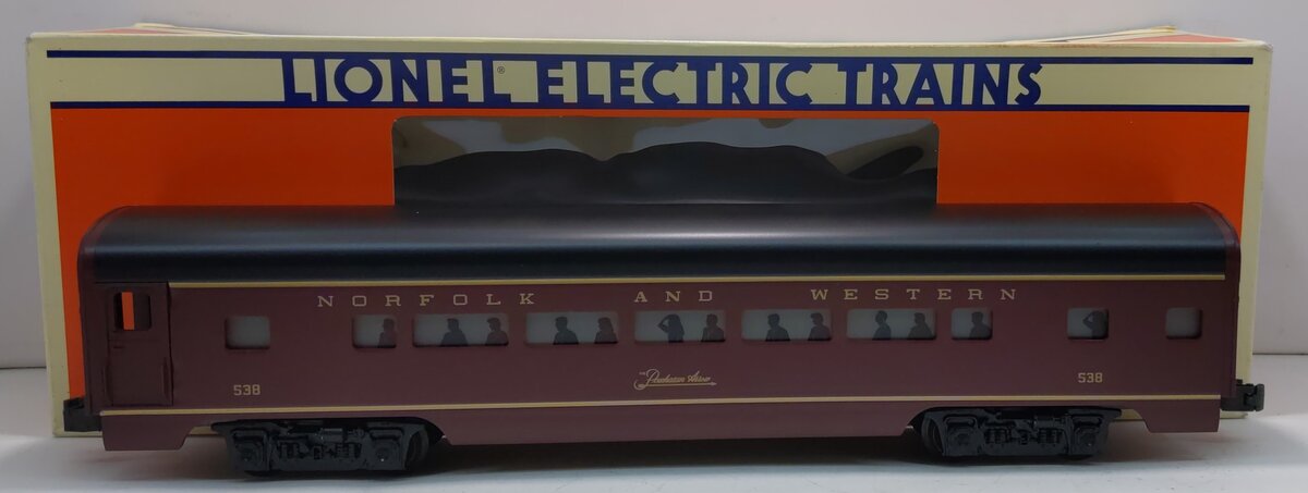 Lionel 6-19142 O Gauge Norfolk & Western Aluminum Passenger Car #538 LN/Box