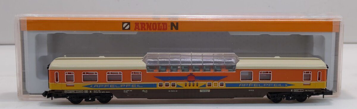 Arnold 3851 N Scale DB Apfelpfeil Vista Dome Car LN/Box