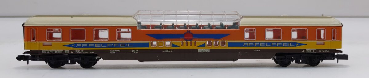 Arnold 3851 N Scale DB Apfelpfeil Vista Dome Car LN/Box