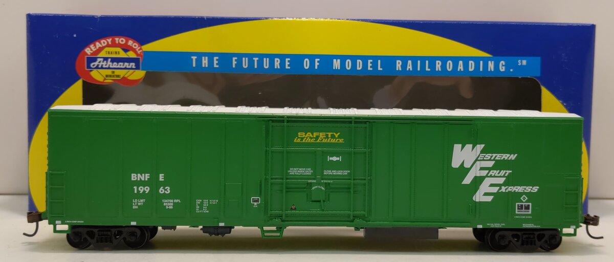 Athearn 7100 Western Fruit Express WO Green 57' Mechanical Reefer #19963 EX/Box