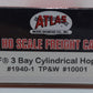Atlas 1940-1 HO TP&W ACF 3-Bay Cylindrical Hopper #10001 LN/Box