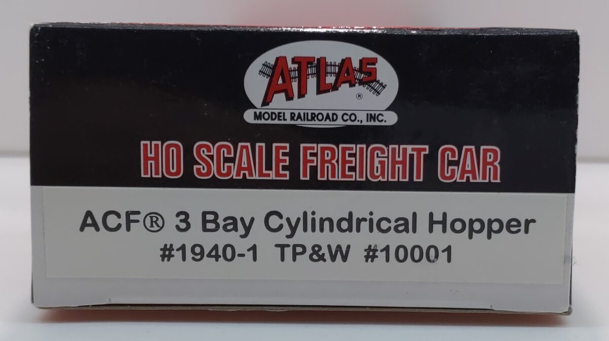 Atlas 1940-1 HO TP&W ACF 3-Bay Cylindrical Hopper #10001 LN/Box