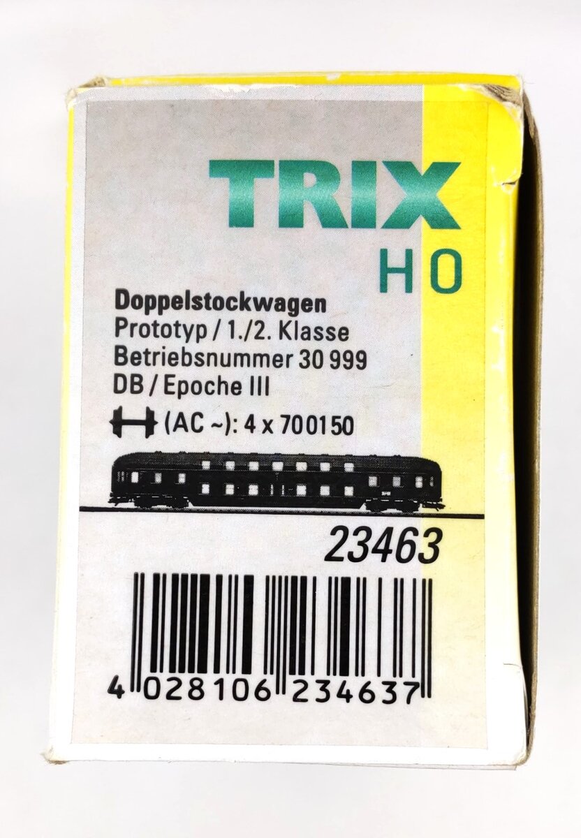Trix 23463 HO German DB Bi-level Passenger Car