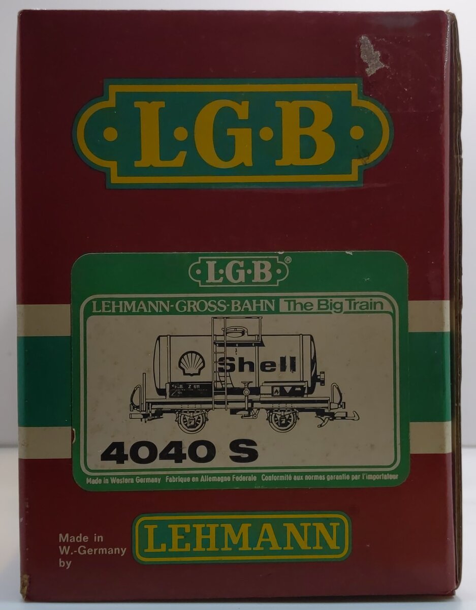 LGB 4040S G Gauge Shell Single Dome Short Tank Car LN/Box