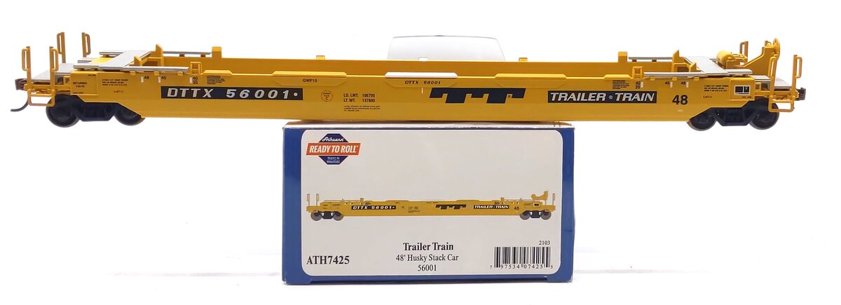 Athearn 7425 HO DTTX RTR 48' Husky Stack Well Car #56001