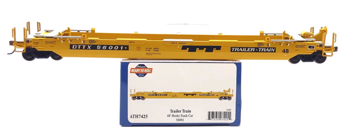 Athearn 7427 HO DTTX RTR 48' Husky Stack Well Car #56109 LN/Box