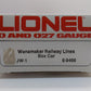 Lionel 6-9466 O Gauge Wanamaker Railway Lines Boxcar LN/Box