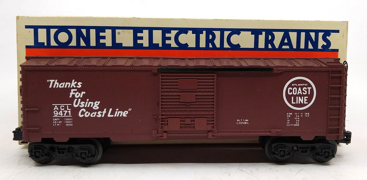 Lionel 6-9471 O Gauge Atlantic Coast Line Boxcar LN/Box